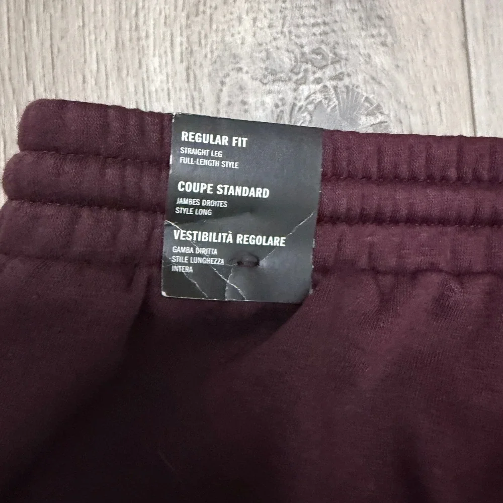 Adidas Joggers Mens 2XL‎ Burgundy Colorblock Multi Sport Fleece Pants 36x28